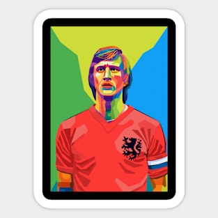 Johan Cruijff pop art Sticker